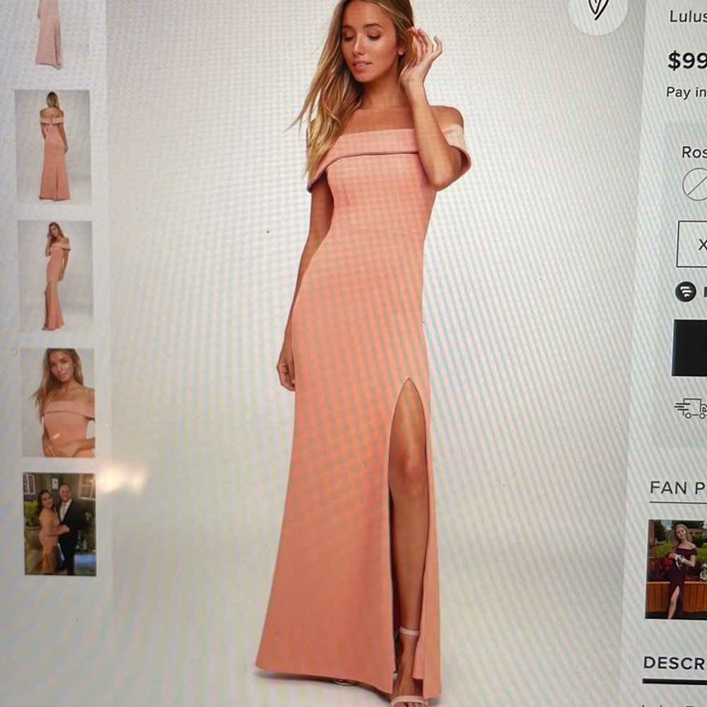 Lulus Aveline Mauve Pink Off-the-Shoulder Maxi Dress